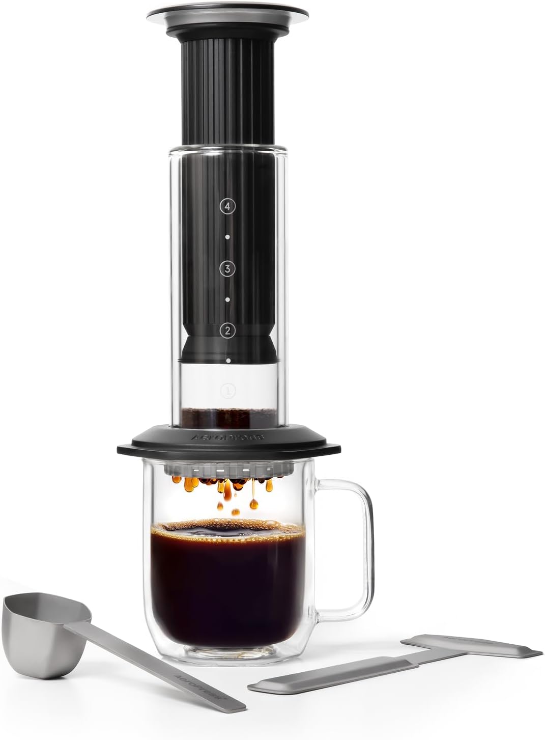 French Press Coffee & Tea - Prensa de Café Premium, de Vidrio,
