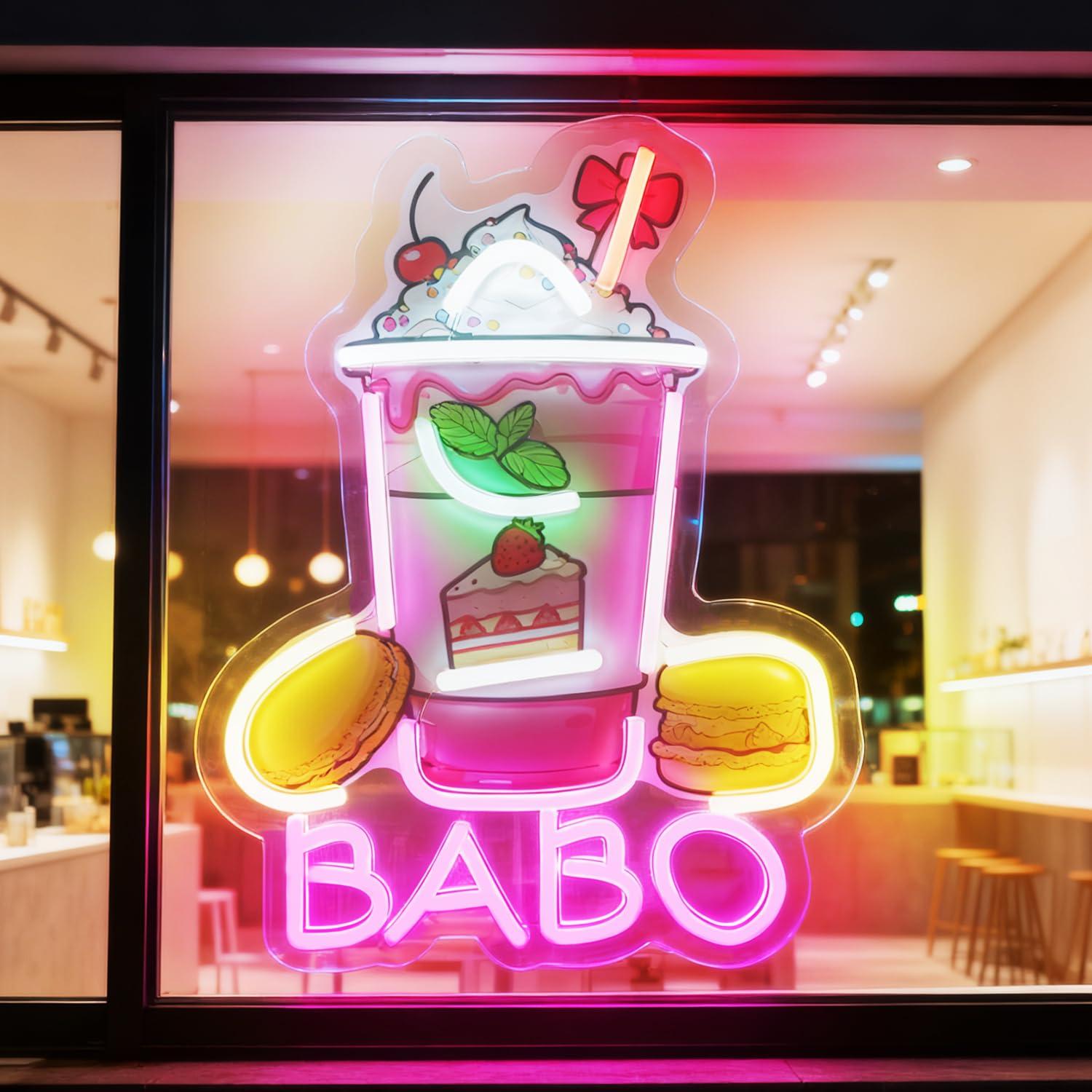 Coffee Tea Neon Sign - Letrero Luminoso de Neón Boba para