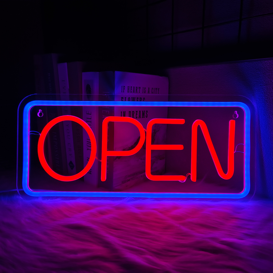 Coffee Tea Neon Sign - Letrero de neón abierto, lámpara de