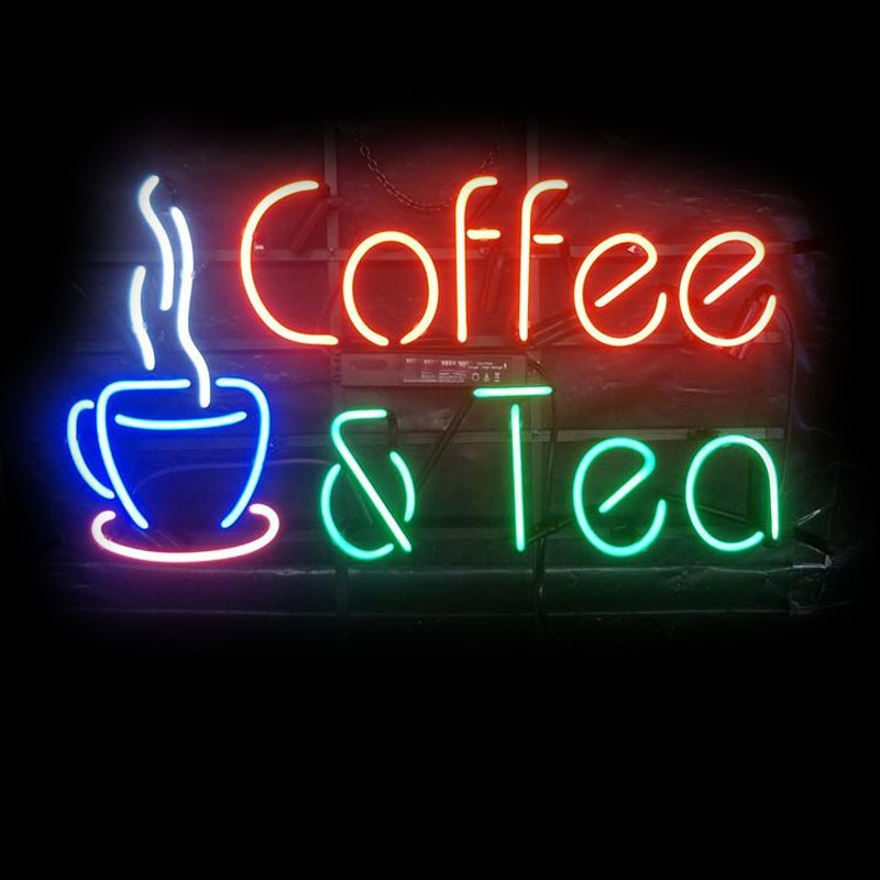 Coffee Tea Neon Sign - Letrero de neón para café, té,