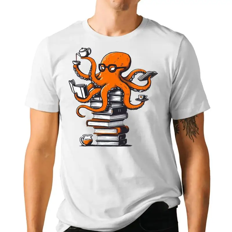 T And Tea Coffee - Camiseta Reading Octopus Coffee Tea Bookish