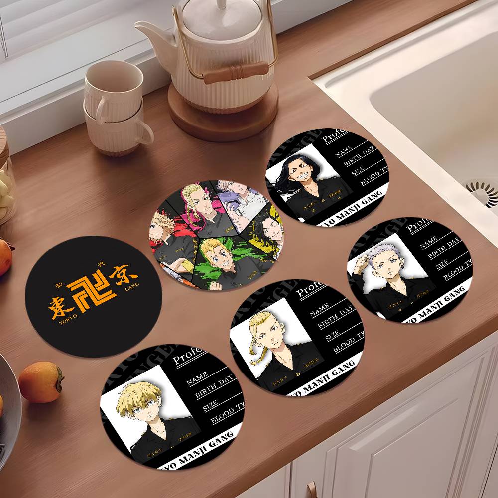 T And Tea Coffee - Posavasos de Anime T-Tokyo R-Revengers, redondos