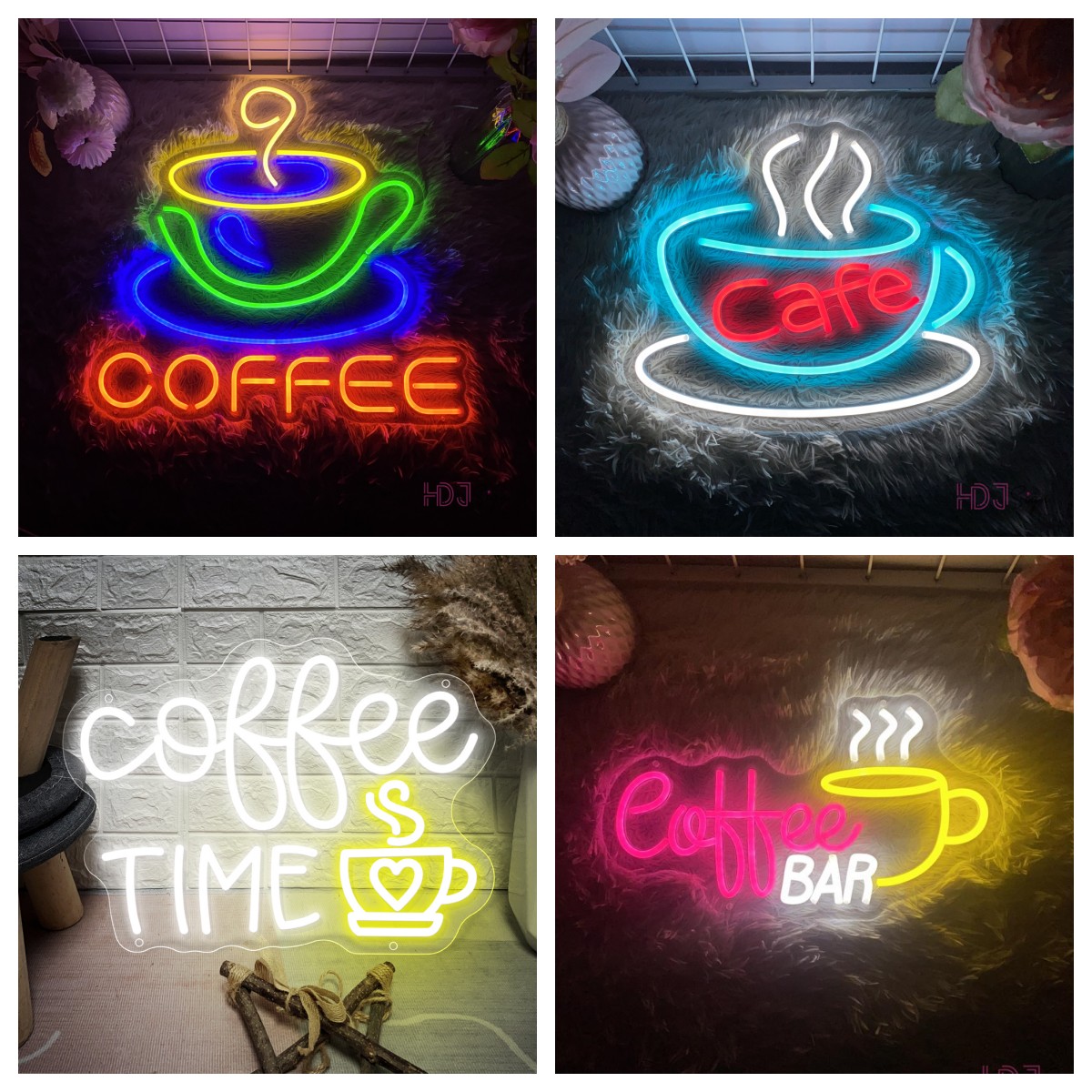 Coffee Tea Neon Sign - Letrero Led de neón para café,