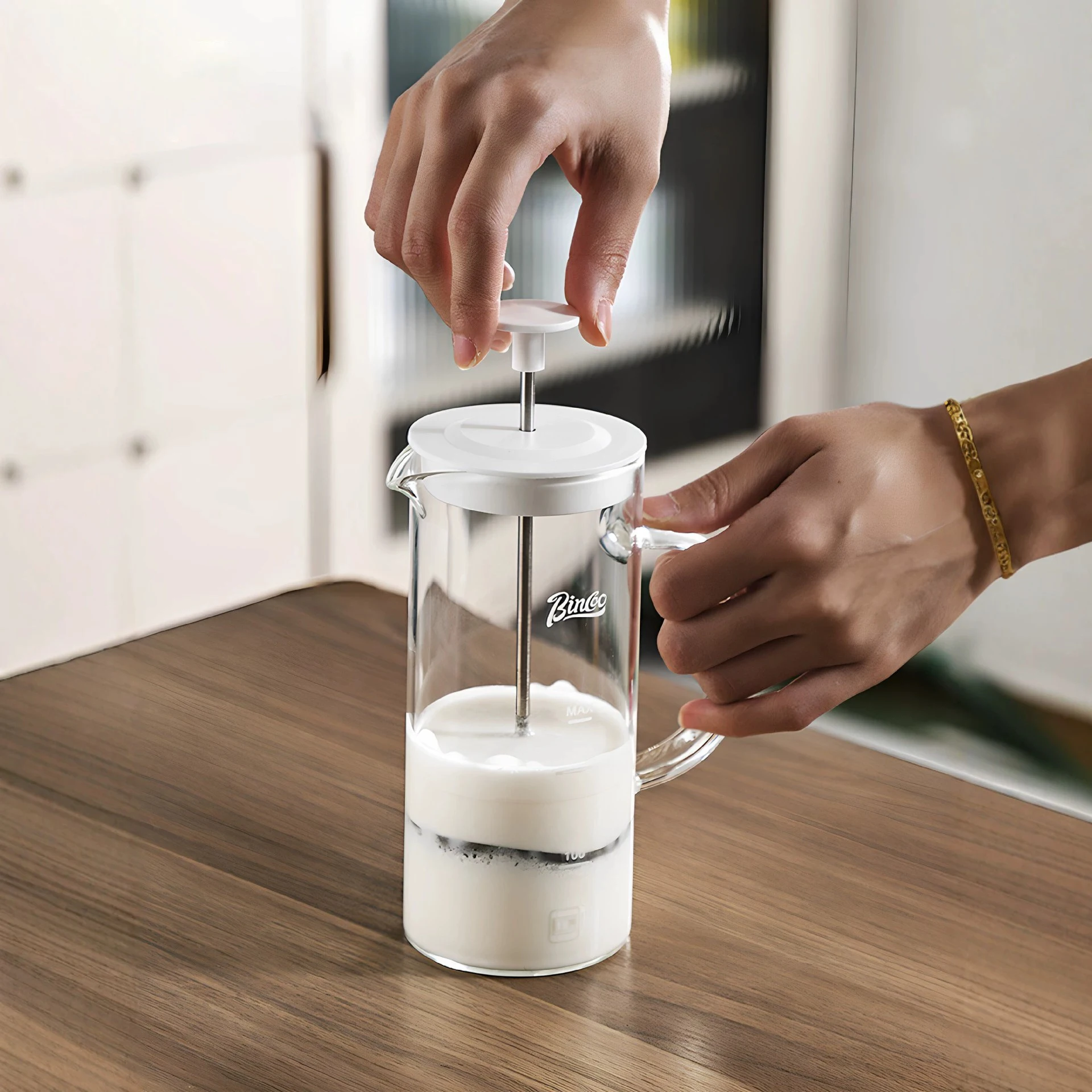 French Press Coffee & Tea - Cafetera Francesa de Vidrio de 550