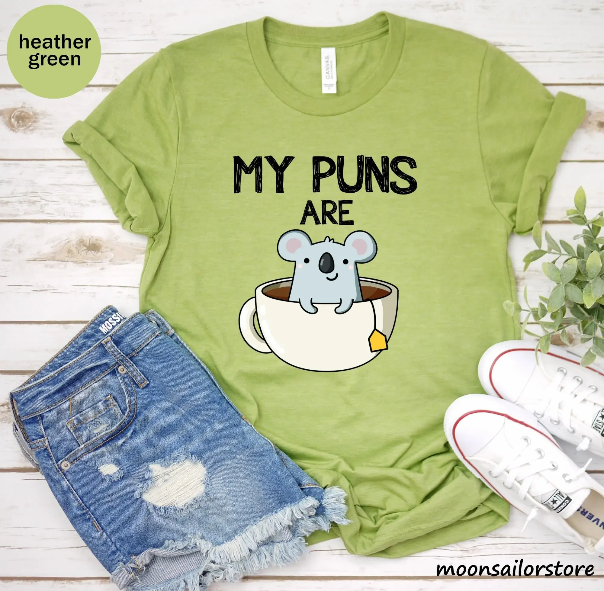 T And Tea Coffee - Camiseta con diseño de koala y