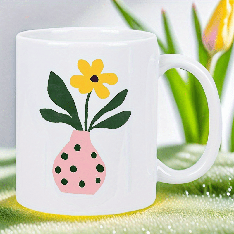 Morning Tea Coffee - Taza de cerámica con lindo jarrón