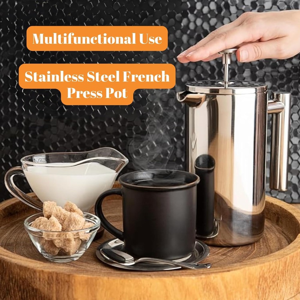 Cafetera Francesa, Acero Inoxi - French Press Coffee & Tea reseña y precio