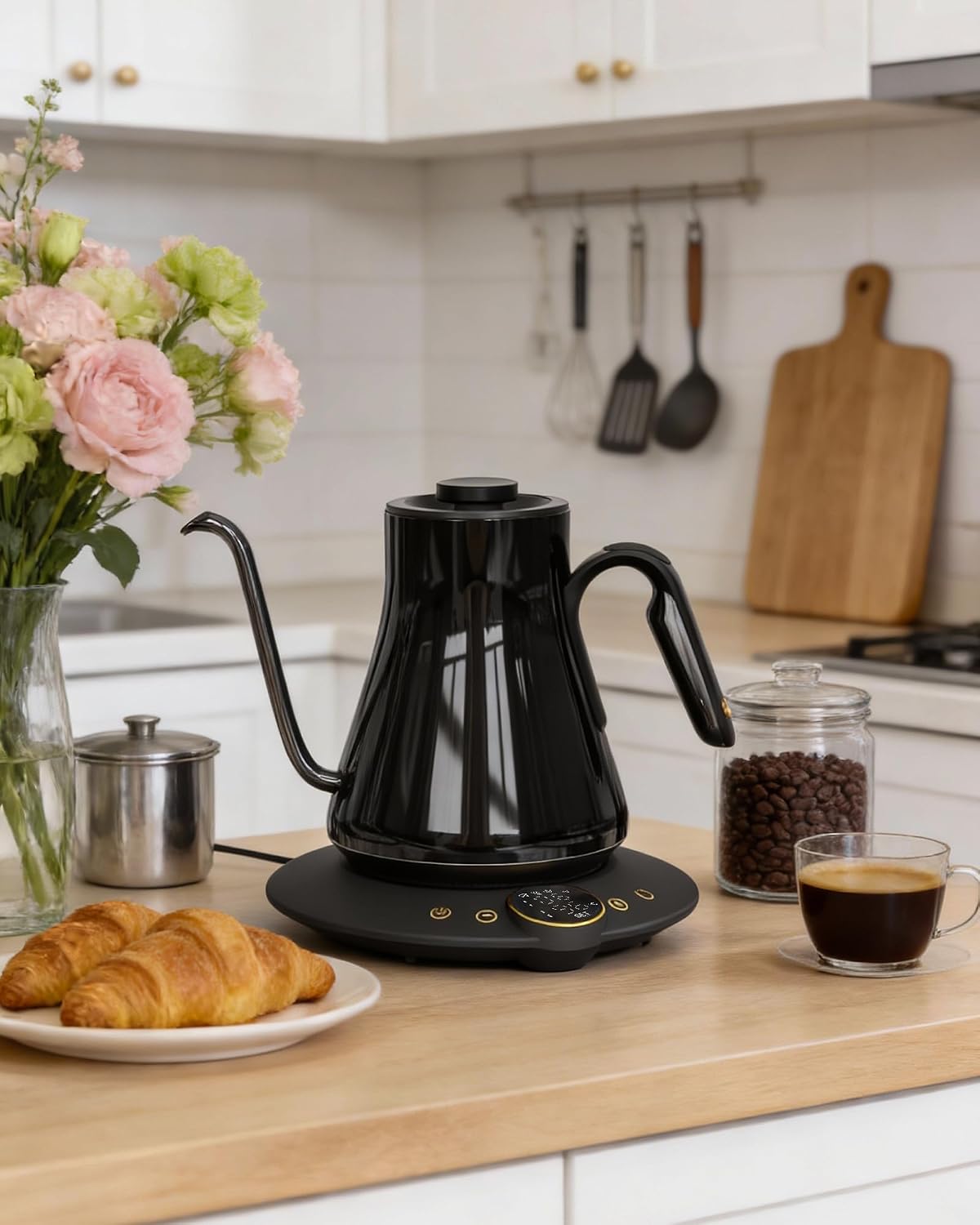 Hervidor eléctrico de cuello d - Coffee Tea Brew reseña y precio