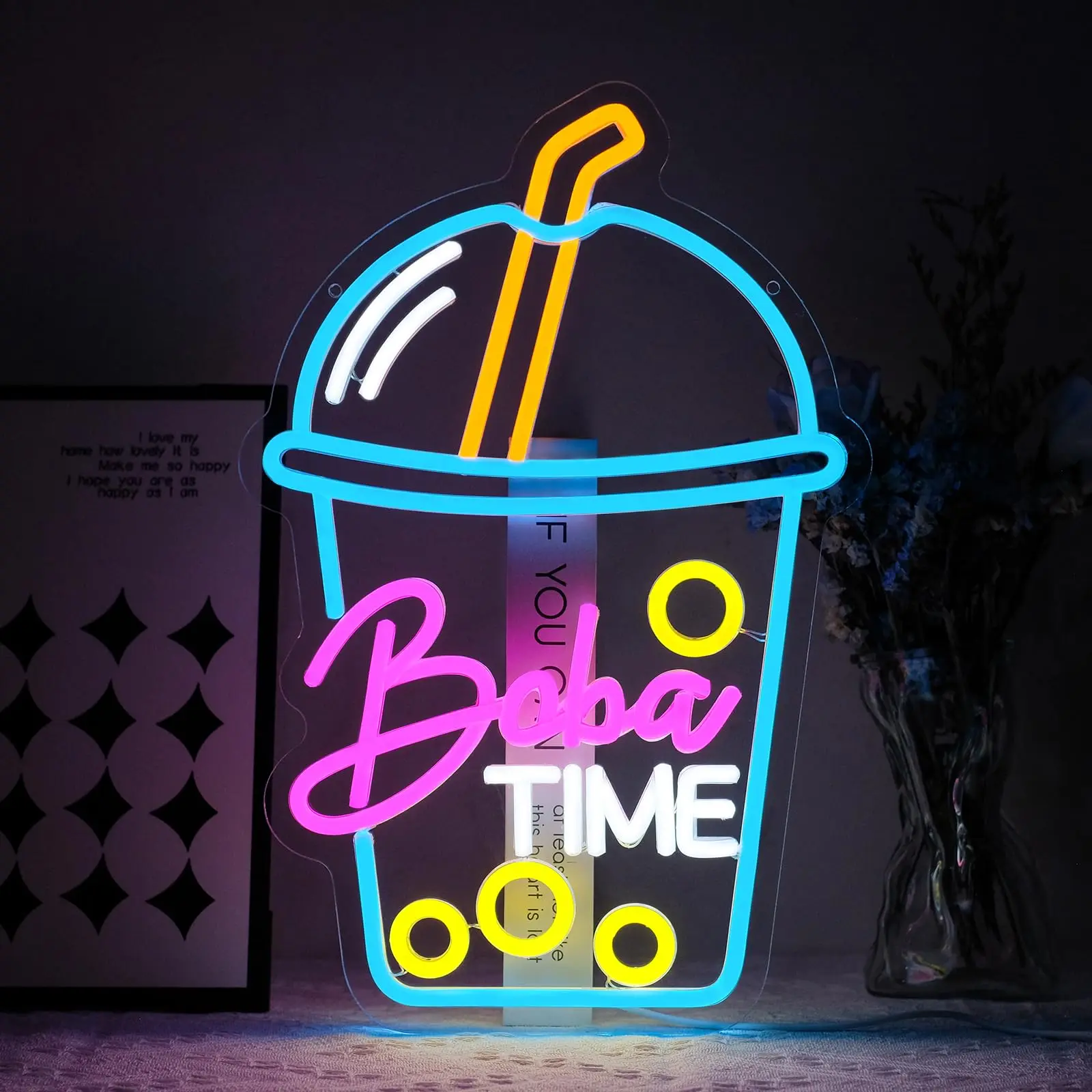 Letrero de neón Boba Time para - Coffee Tea Neon Sign reseña y precio