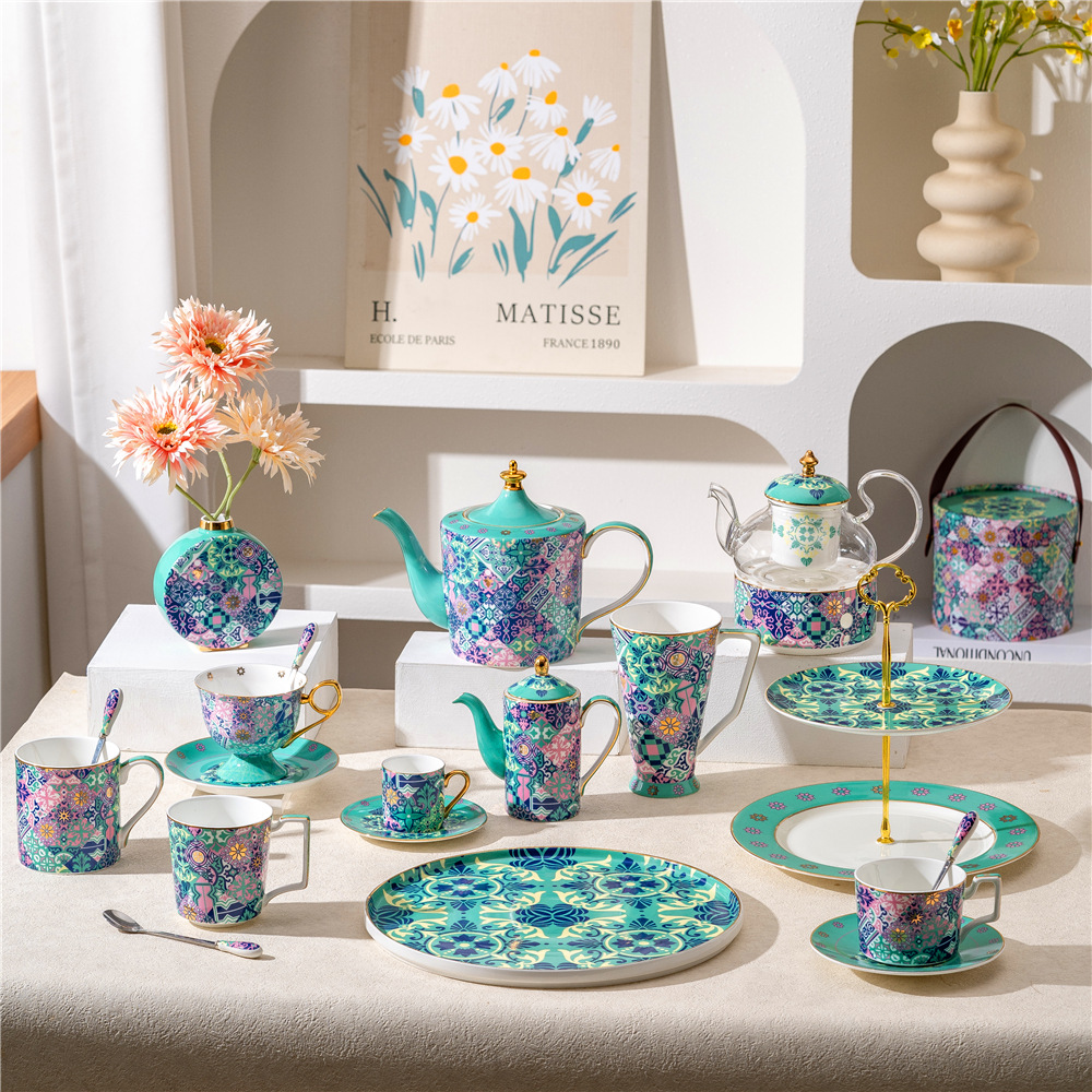 Juego de café y taza de porcel - Coffee Tea For Garden reseña y precio