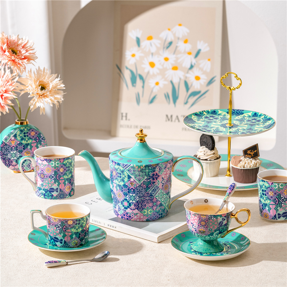 Juego de café y taza de porcel - Coffee Tea For Garden reseña y precio