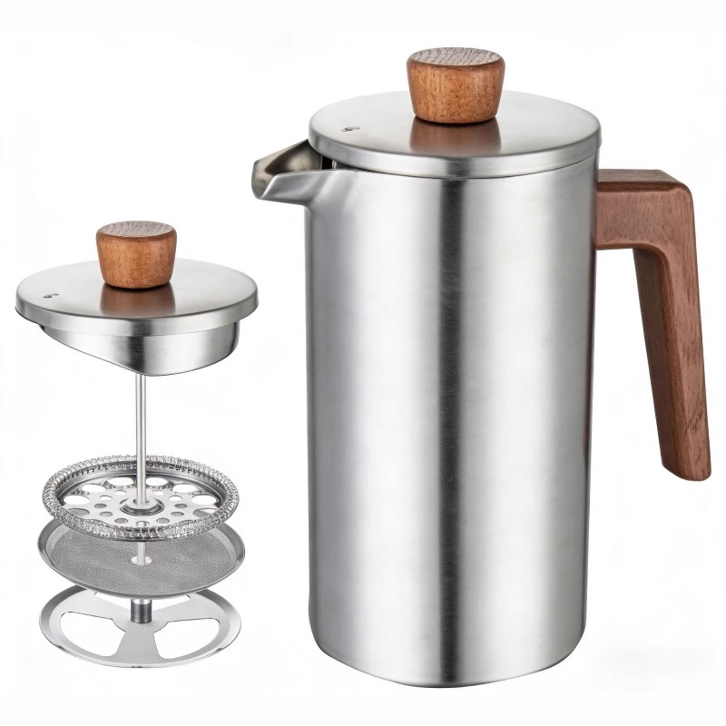 Cafetera Francesa de Acero Ino - French Press Coffee & Tea reseña y precio