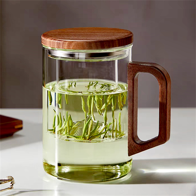 Taza de té de vidrio con separ - Coffee Tea Japan reseña y precio