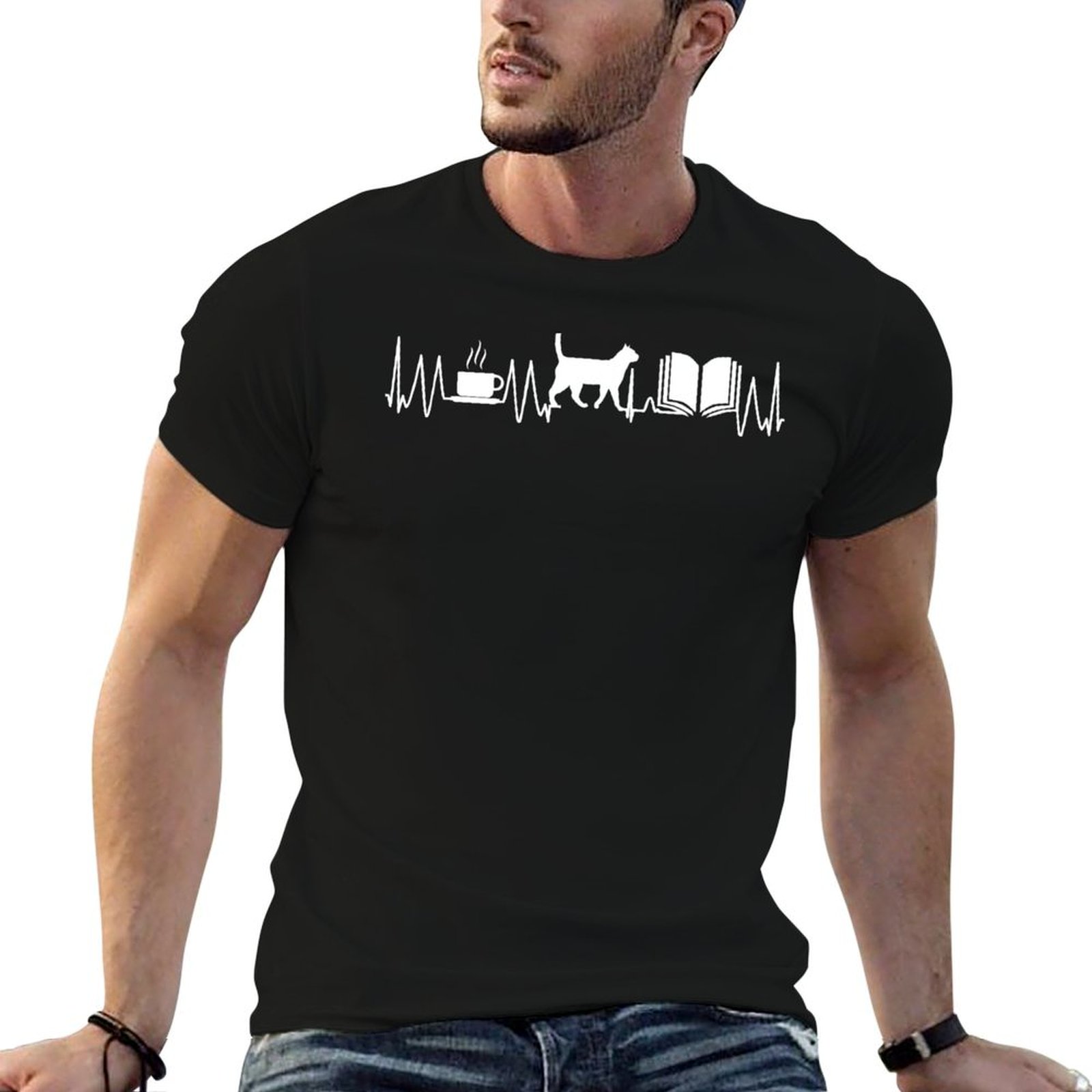 Camiseta con estampado de gato - T And Tea Coffee reseña y precio