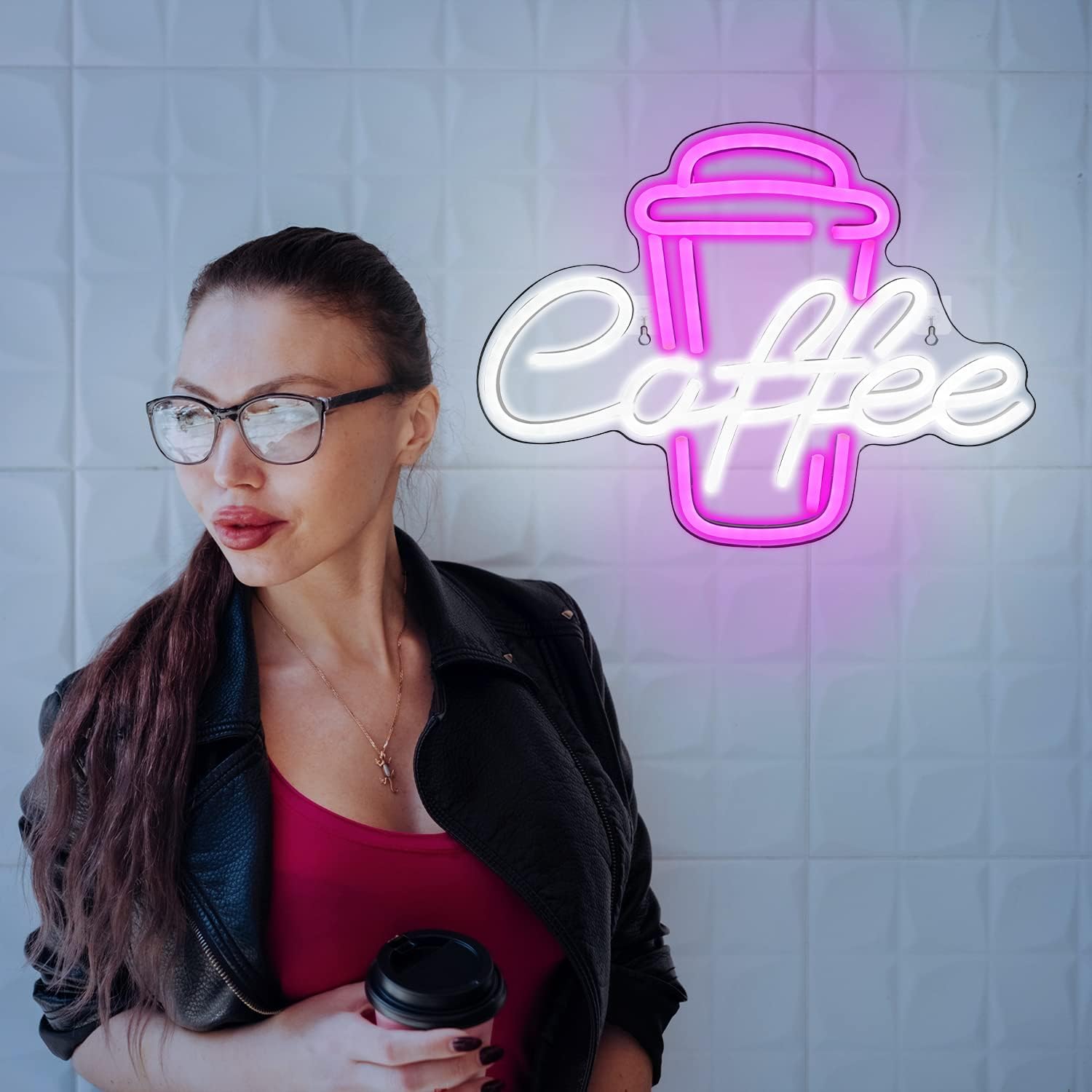 Letrero Luminoso LED de Café e - Coffee Tea Neon Sign reseña y precio