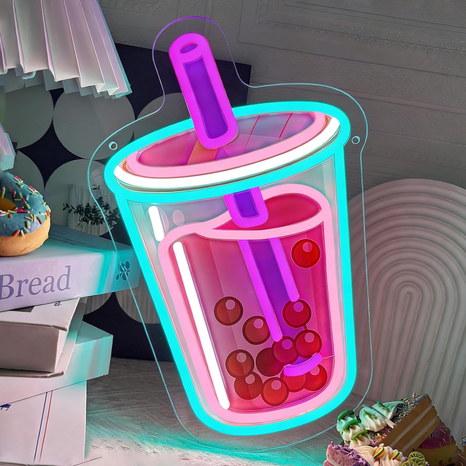 Letrero de neón de Bubble Tea, - Coffee Tea Neon Sign reseña y precio